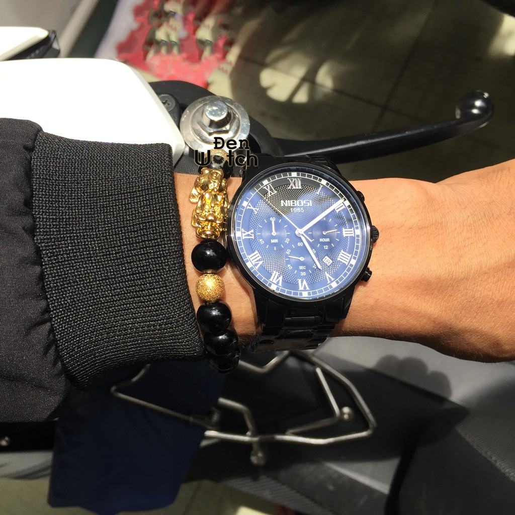 (TẶNG VÒNG TAY) Đồng Hồ Nam Nibosi 2339 Chính Hãng Full Box Dây Thép | BigBuy360 - bigbuy360.vn