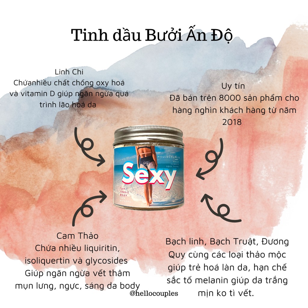 ( TOP SẢN PHẨM TẨY DA CHẾT BODY ) Tẩy da chết và làm sáng da body Handmade