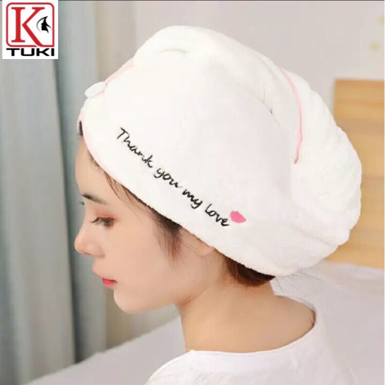 Khăn quấn đầu lau khô tóc siêu thấm hút