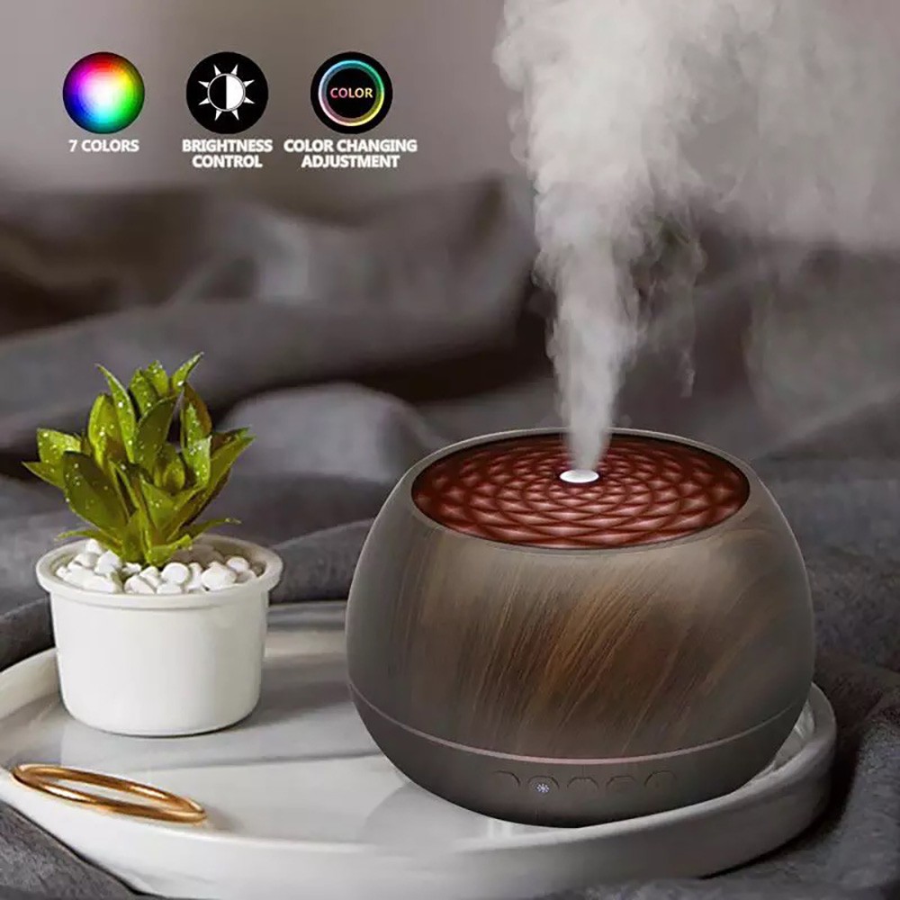 Máy Xông Tinh Dầu Tích Hợp Loa Bluetooth Phát Nhạc Dung Tích 1000ml Kèm 2 Chai Tinh Dầu 10ml