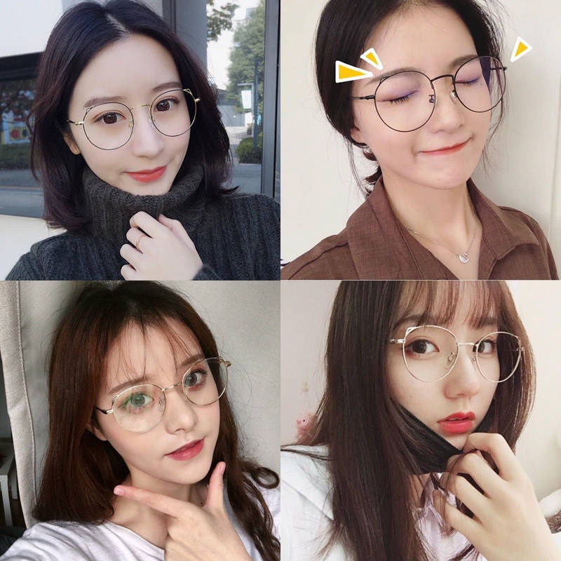 Kính Cận Gọng Mắt Mèo Dễ Thương Chống Nhìn Trộm Phong Cách Hàn Quốc Cho Học Sinh Nữ