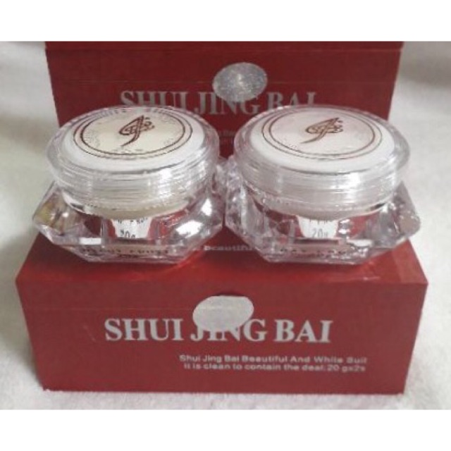 2 BỘ KEM NÁM TÀN NHANG ĐỒI MỒI TRẮNG DA THUỶ TINH BẠCH - SHUI JING BAI  2in1.