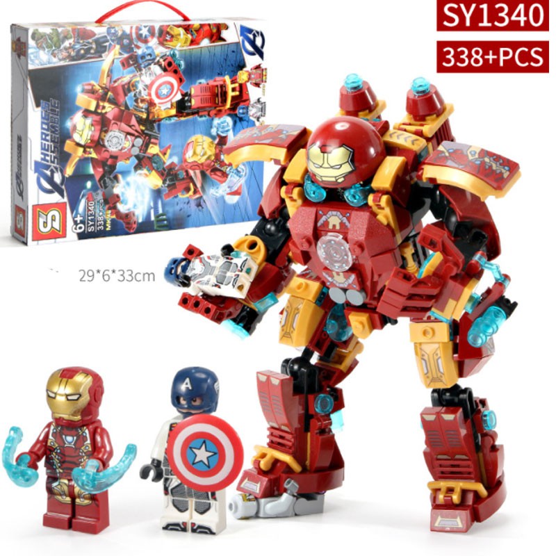 Đồ chơi lắp ráp siêu anh hùng - mô hình hulk thanos  iron man