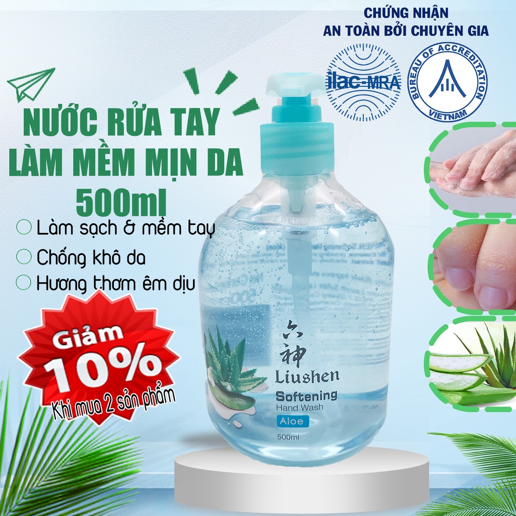 Nước rửa tay Liushen làm mịn da 500ml