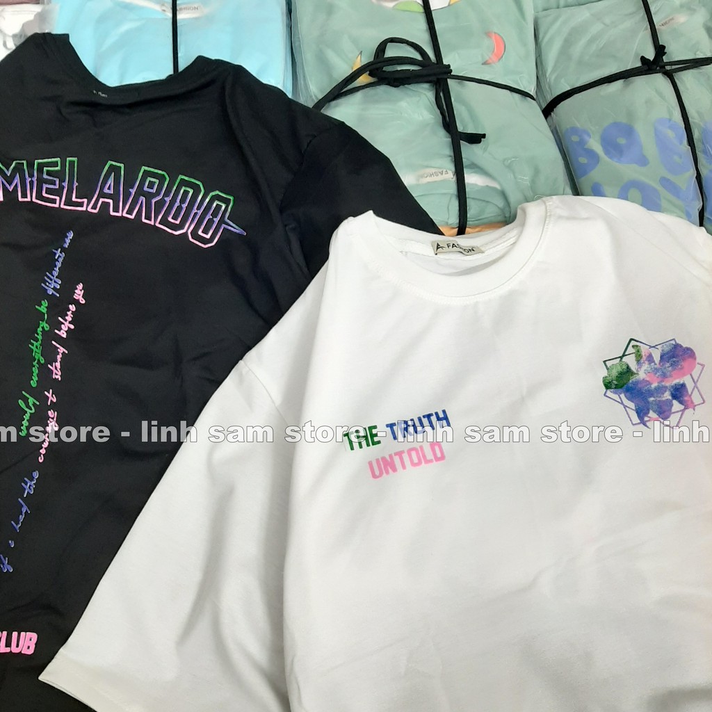Áo thun in tay lỡ nữ freesize phông form rộng dáng Unisex - Ulzzang mặc cặp, nhóm, lớp chữ THE TRUTH UNTOLD BTS | BigBuy360 - bigbuy360.vn