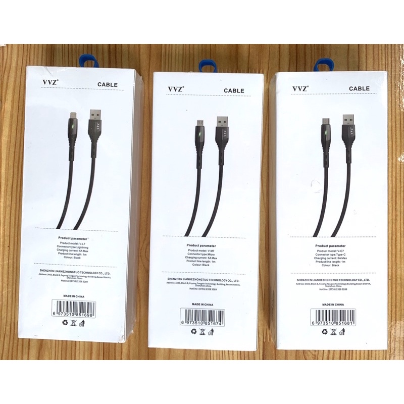 Cáp Dù Có Đèn Led Tự Ngắt Sạc Khi Đầy Chính Hãng VVZ