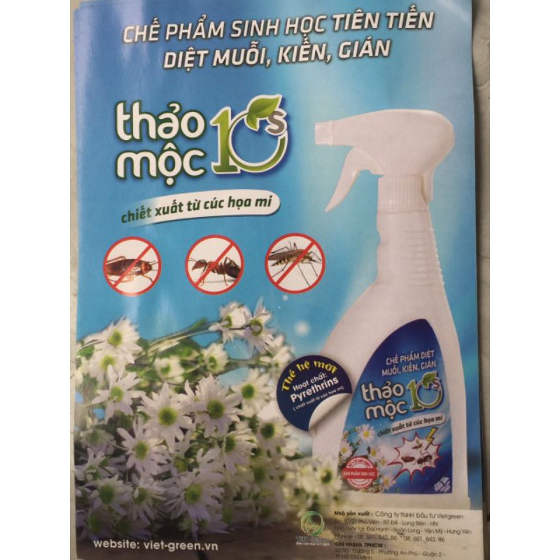 Xịt Muỗi Thảo Mộc 10s [HÀNG CHÍNH HÃNG]