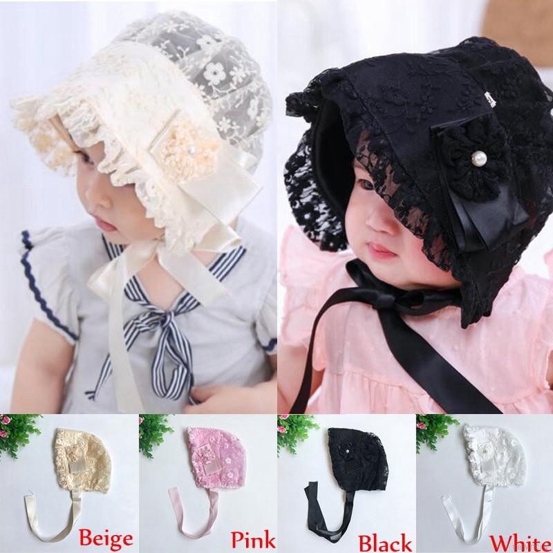 Mũ phối ren hoa phong cách Hàn Quốc xinh xắn đáng yêu cho bé gái