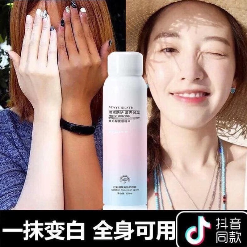 Xịt Chống Nắng Trắng Da Maycreate 150ml Spf35