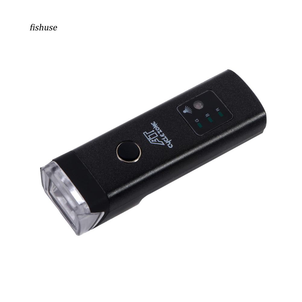 Đèn pin gắn phía trước xe đạp leo núi siêu sáng có cổng sạc USB