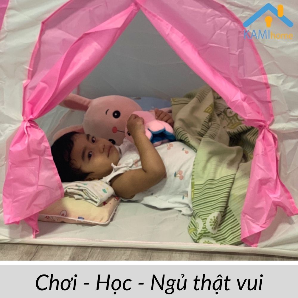 Lều công chúa cho bé gái Khung kim loại lắp ráp (Kiểu lâu đài) nhà bóng gấp gọn trong nhà và ngoài trời mã 50125