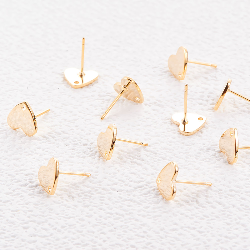 Ready Stock 10~60pcs Ear Stud Brass Gold Plated Loop Earring for Earring Findings
