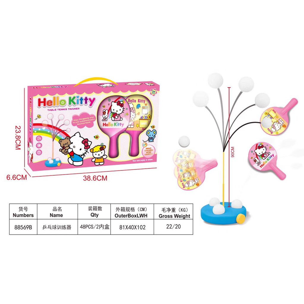 Bộ bóng bàn mẫu hoạt hình dễ thương gần gũi với bé quà tặng cho bé trẻ em