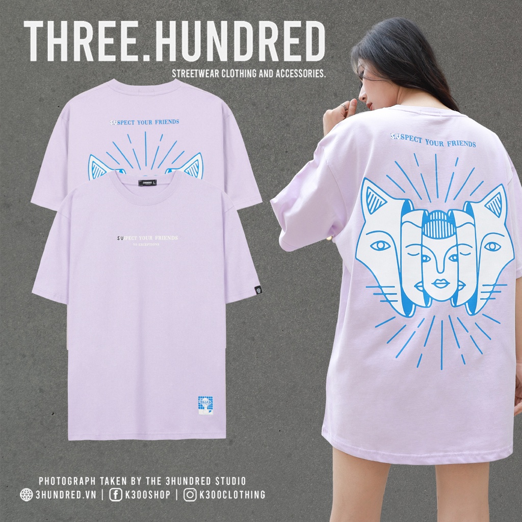 Áo Thun Respect Màu Tím Chất Liệu Cotton Thoáng Mát