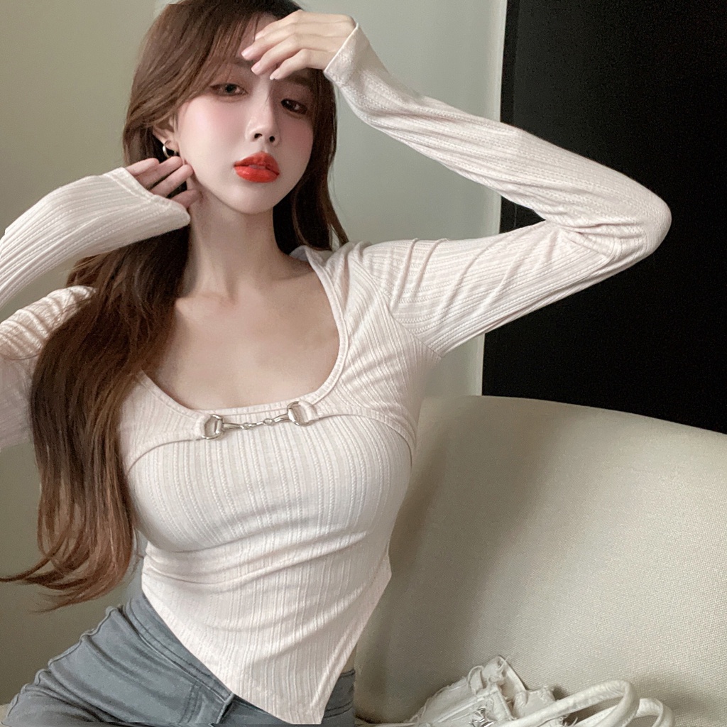 Porozi  Áo sweater nữ  tay dài màu sắc đơn giản thời trang