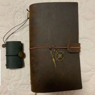 Sổ midori da sáp ngựa điên handmade màu cafe ( chưa có ruột sổ )