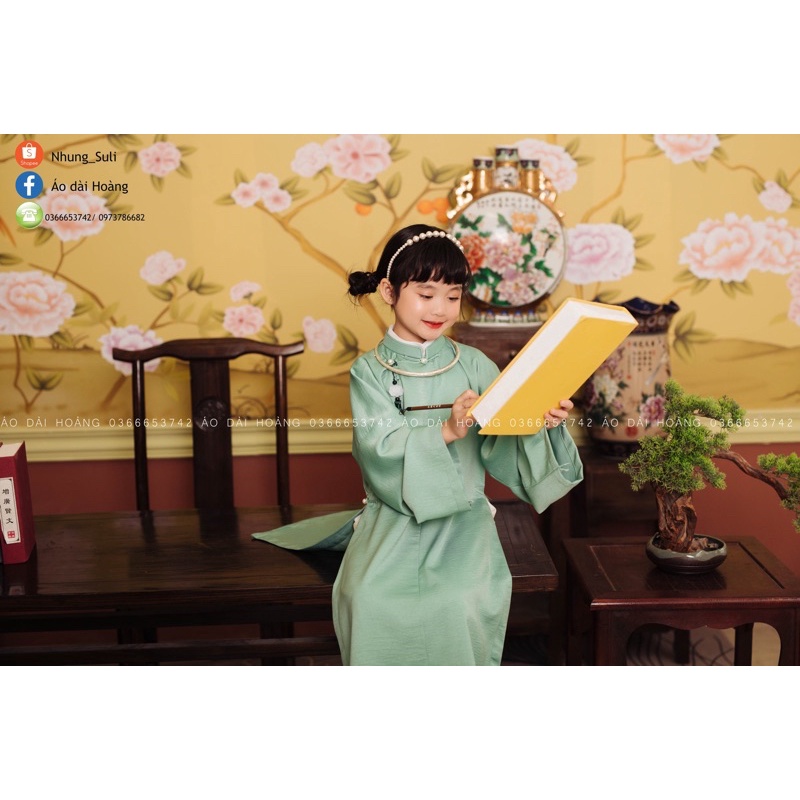 Áo tấc cho bé gái, Việt Phục cho bé, Cổ phục Việt Nam cho bé đủ size từ 8-30kG