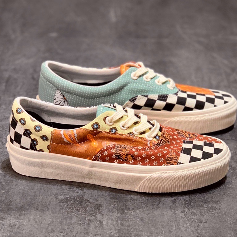 Vans Giày canvas Họa Tiết Hoa Phong Cách retro