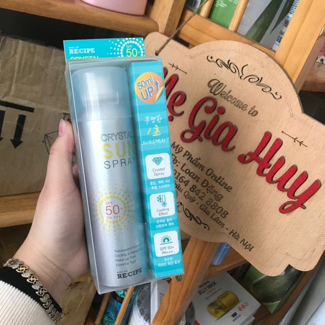 [150ml] Xịt chống nắng crystal