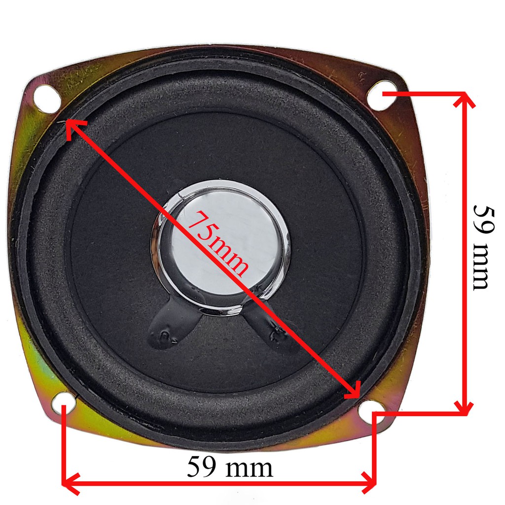 Loa toàn dải 10W 78mm 4 Ohm, 8 Ohm