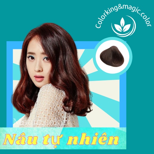 Thuốc Nhuộm Tóc Màu Nâu Tự Nhiên Không Tẩy Magic color