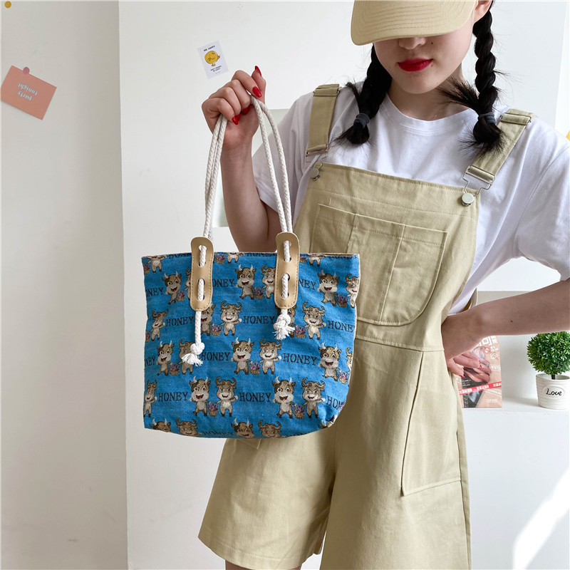 Túi Xách Nữ Vải Bạt Thời Trang Châu Âu