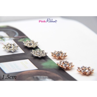 Charm mặt trời đính trai/đá 1.5cm phụ kiện thời trang, gắn lên phụ kiện tóc, làm phụ kiện nơ bờm kẹp tóc, DIY