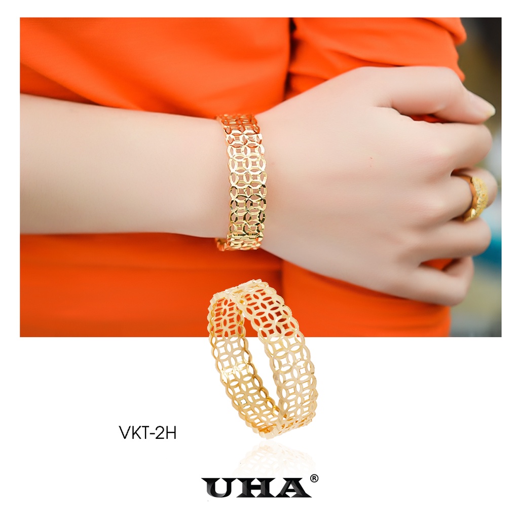 Vòng Tay 2 hàng KIm Tiên Mạ Vàng , lắc tay bền màu thiết kế cao cấp sáng lấp lánh V113-283