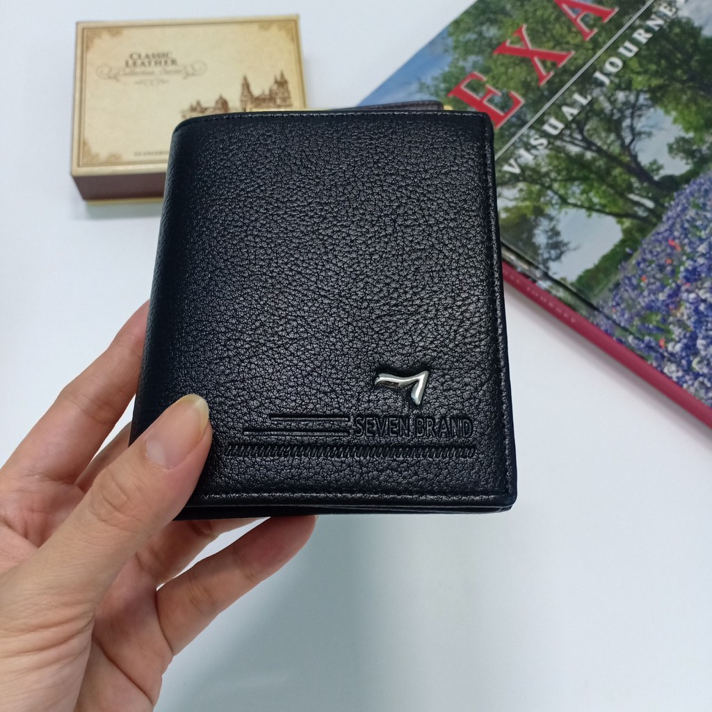 Bóp nam ngang SEVEN BRAND - FULL hộp đẹp - Bảo hành 6 tháng