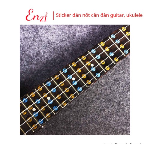 Sticker guitar ukulele dán nốt cần đàn guitar ukulele