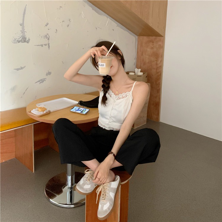 Áo hai dây ZHELIHANGFEI phối ren quyến rũ hợp thời trang