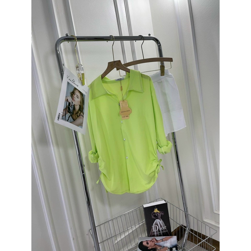 [HCM] Sét Bộ Đùi Áo Sơ Mi Cài Nút Dây Rút Thời Trang Nữ Sam Closet Free Size 40-55kg