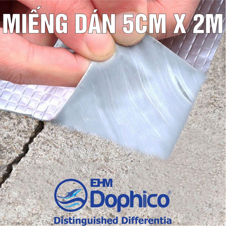 Miếng dán chống thấm Misha rộng 5cm x dài 2m – Băng keo chống thấm dột – Bịt rò rỉ ống nước