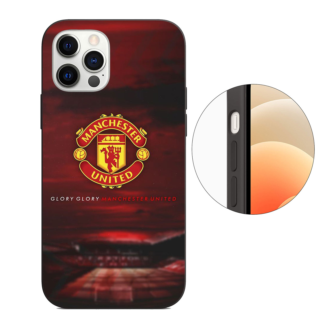 iPhone 12 Mini 11 Max Pro SE 2020 XR Phone Case Soft Silicone Casing Manchester United