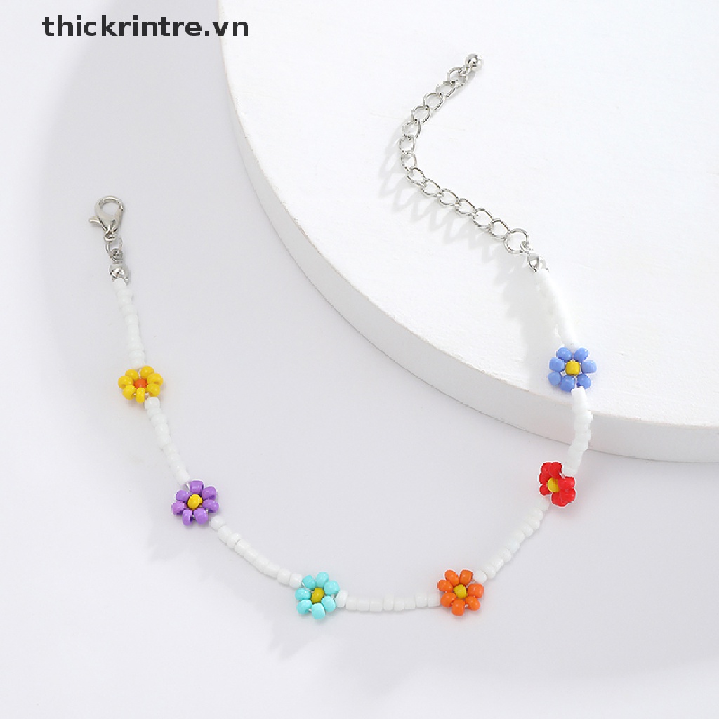 Lắc Chân Xỏ Hạt Handmade Phong Cách Boho Thời Trang Đi Biển Cho Nữ