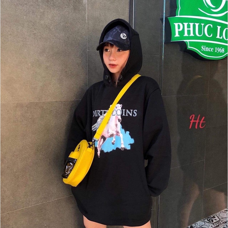 Áo nỉ mũ ngựa bay 2 mặt H2