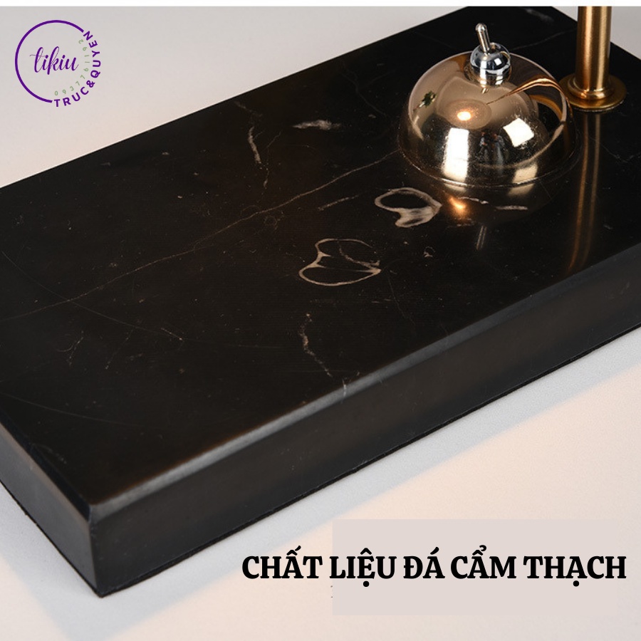 Đèn Đốt Nến Thơm Phong Cách Châu Âu TIKIU Sang Trọng ĐẾ ĐÁ ĐEN CAO CẤP, Phụ kiện nến thơm Yankee, Bath & Body Works 2022
