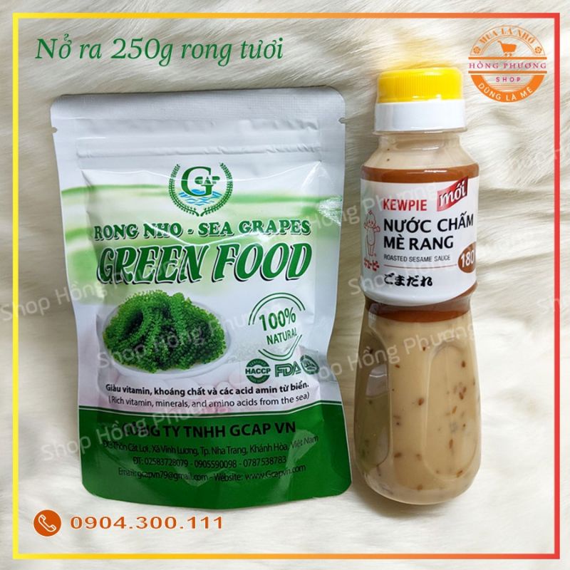 Rong nho Green Food gói 100gr Ngâm nở 250gr