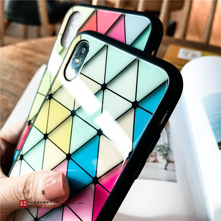 Ốp Cầu Vồng Lưng Bóng Cho Iphone ( Ốp lưng kính ) k298a