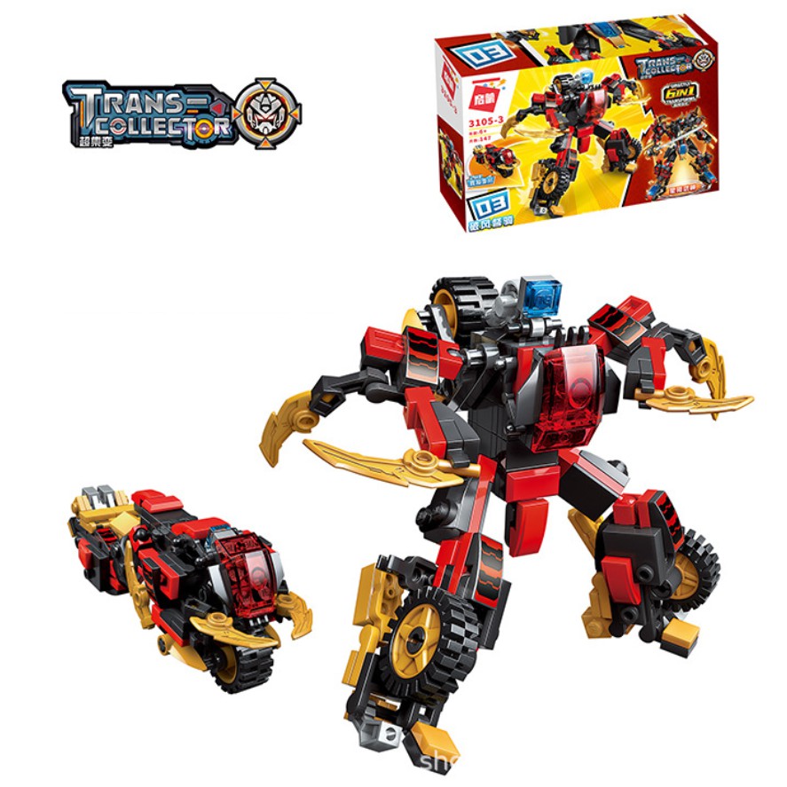 Bộ Đồ Chơi Xếp Hình Ninja Robot Biến Hình Cực Chất, 6 Trong 1