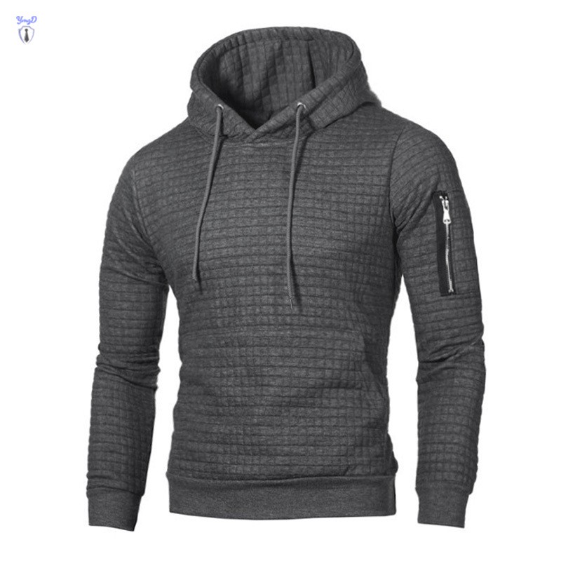 Áo hoodie nam có nón dây rút tay dài thời trang tập gym