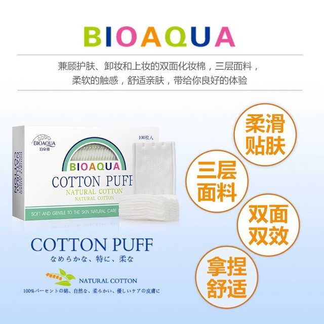 Bông tẩy trang 3lớp BiOQUA