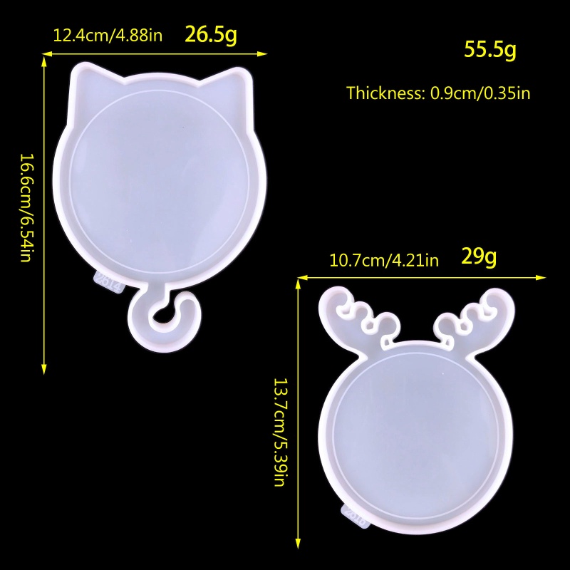 Khuôn Silicone Làm Khung Ảnh Epoxy DIY Kèm Móc Tiện Lợi Dành Cho Trang Trí Nhà Cửa