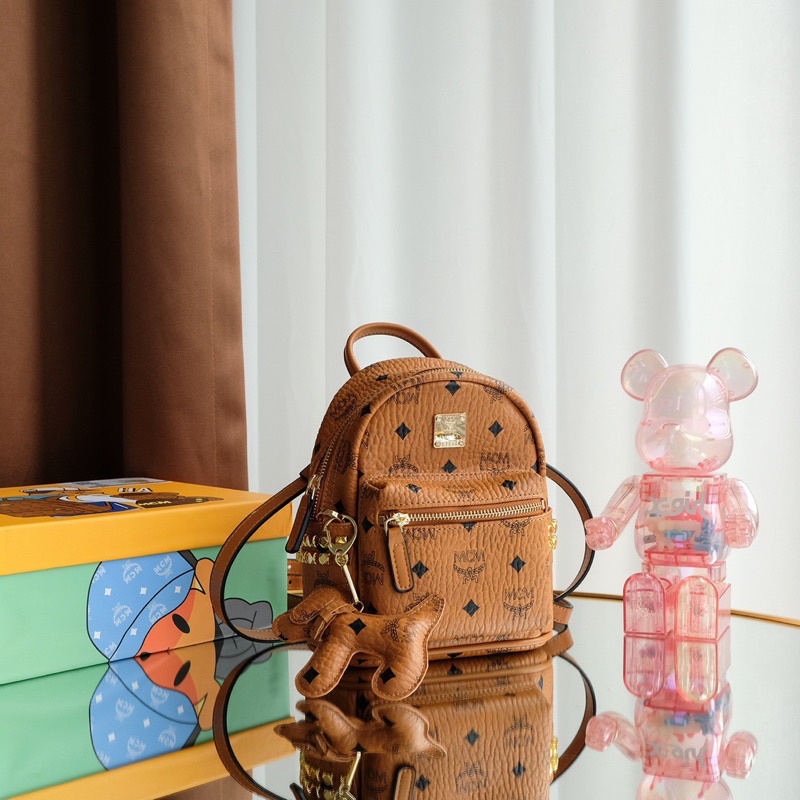 Balo thời trang cho nữ size mini thương hiệu MCM da thật cao cấp
