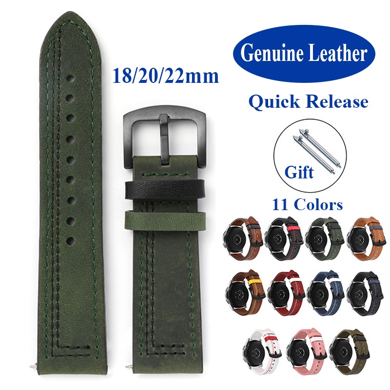 SAMSUNG Dây Đeo Bằng Da Thật Thay Thế Cho Đồng Hồ Thông Minh Huawei Watch GT 42/46mm 42/46mm 18/20/22mm