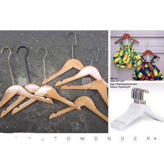 Móc áo gỗ đầu tròn trẻ em