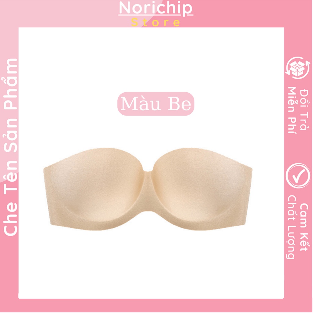 Áo lót nữ cúp ngực chống tụt nâng đỡ vòng một tặng kèm dây trong suốt NORICHIP Áo ngực không dây giữ form nâng ngực sexy