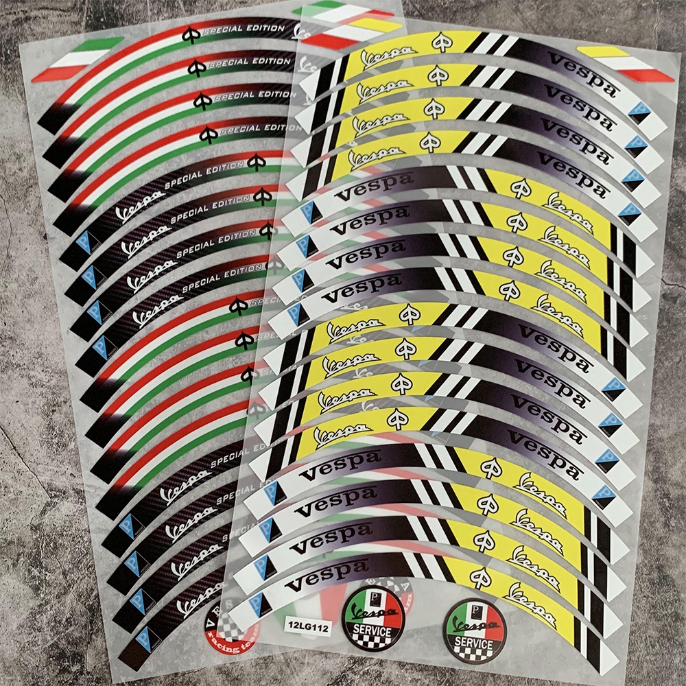 Vespa Hình dán bánh xe Phản chiếu Xe máy đề can Đối với PIAGGIO GTS300 Sprint 150 300