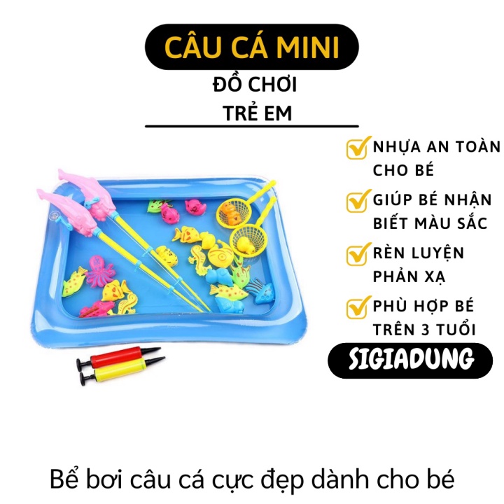 GIÁ SỈ Bể bơi câu cá dành cho bé, đồ chơi bể bơi mini câu cá cho bé 7256