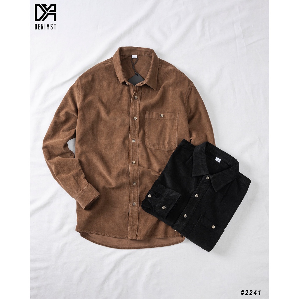 Áo sơ mi nhung cao cấp Denimst, Áo sơ mi form classic fit 2241